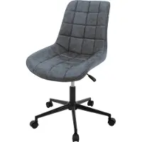 ML-Design Bureaustoel Darios velvet | fluweel grijs 53x97x60 cm bureaustoelen | NADUVI