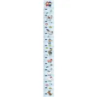 Fien & Teun Fien en Teun Groeimeter Muursticker - Water - 160x17cm - Blauw