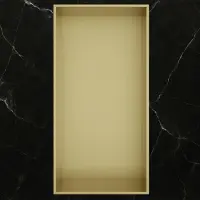 Hotbath &More Inbouwnis - 30 x 15 x 10 cm - Frameless - Geborsteld Messing PVD