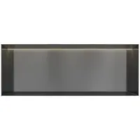 Hotbath &More Inbouwnis - 30 x 80 x 10 cm - Frameless - met LED-verlichting - Geborsteld Gunmetal PVD