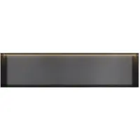 Hotbath &More Inbouwnis - 30 x 120 x 10 cm - Frameless - met LED-verlichting - Geborsteld Zwart PVD