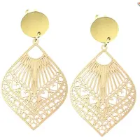 Charme Bijoux Clip oorbellen -Tamini- goudkleurig- filigraan- geen gaatje-