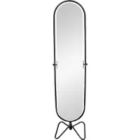 Vente-unique Draaiende staande spiegel van metaal - B. 40 x H. 169 cm - Zwart - ASATU