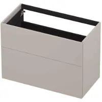 Ink Onderkast 90x45cm - Push To Open - 2 Lades - Mat Kasjmier Grijs - Badkamermeubels, Wastafelonderkasten - 8718835149901