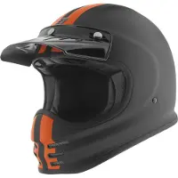 Bogotto V381 Schergo Fiberglass Mat Zwart Oranje Motorhelm Maat L