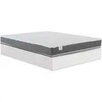 Vente-unique Set 160 x 200 cm bedbodem met opbergruimte, wit + matras van HD-schuim met vormgeheugen en ademende 3D-strook, 18 cm dik - HEAVEN van YSMÉE