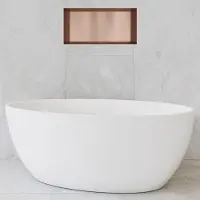 Hotbath &More Inbouwnis - 30 x 60 x 10 cm - Frameless - Geborsteld Koper PVD
