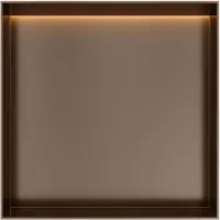 Hotbath &More Inbouwnis - 30 x 30 x 10 cm - Frameless - met LED-verlichting - Tuscan Bronze