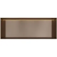 Hotbath &More Inbouwnis - 30 x 80 x 10 cm - Frameless - met LED-verlichting - Tuscan Bronze