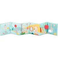 Sophie The Giraffe Opvouwbaar Speelboek - Babyboekje - Baby boek - 6 Dubbelzijdige pagina's - Prikkelt de zintuigen - Vanaf 0 maanden - Uitvouwbaar tot 94 cm