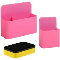 OEM Magnetische markeerstifthouder, set van 2, rode whiteboard spons