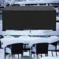 OEM Beschermhoes voor terrasmeubels - Waterdicht - 420D zware Oxford-stof - 170 x 50 x 50 cm - Zwart