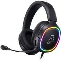 The G-Lab RGB Wired Gaming Headset - - KORP MERCURY - Fabric - Retractable Microphone - Stereo - All Platforms