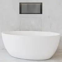 Hotbath &More Inbouwnis - 30 x 60 x 10 cm - Frameless - met LED-verlichting - Geborsteld Gunmetal PVD