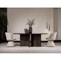 AEA Elegant set voor de eetkamer, gemaakt van hout in bruin, met een stijlvol ontwerp