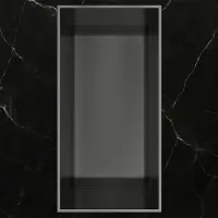 Hotbath &More Inbouwnis - 30 x 15 x 10 cm - Frameless - Geborsteld Gunmetal PVD