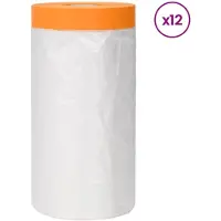 vidaXL Stofblad met Kleefband 12 st Doorzichtig 110 x 3300 cm HDPE