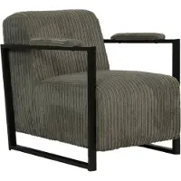 Happyment Moderne Fauteuil - Voor binnen - Grijs - Loungestoel met hoofdkussen - Volwassenen - Loungezetel - Modern