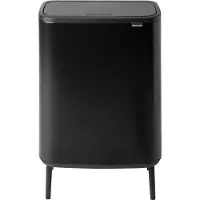 Brabantia Bo touch bin high 2x30 L Mat zwart