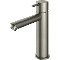 Hotbath Cobber - Wastafelmengkraan - zonder Waste - Laag - Geborsteld Nikkel - Opbouw - Nikkel - V05