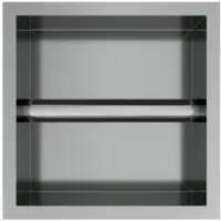 Hotbath &More Inbouwnis en Borstelgarnituur - 16 x 16 x 126 cm - RVS 316