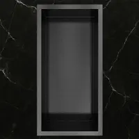 Hotbath &More Inbouwnis - 30 x 15 x 10 cm - Geborsteld Zwart PVD