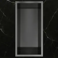 Hotbath &More Inbouwnis - 30 x 15 x 10 cm - Geborsteld Gunmetal PVD