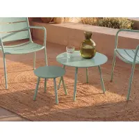 Vente-unique Tuintafeltjes MIRMANDE - Metaal - Amandelgroen