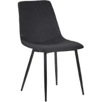 CLP Stoel Telde, bekleding van stof, met metalen frame, zwart