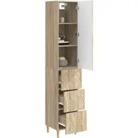 vidaXL Kast Set 2 st 33 x 34,5 x 90 cm Bewerkt hout Sonoma Eiken