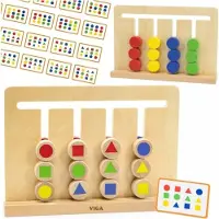 Viga Toys VIGA Montessori Kleur- en figuurpuzzelspel