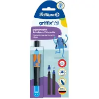 Pelikan inktpen Griffix - Rechtshandig - Neon zwart