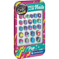 Clementoni crazy chic press & go nagels - pop