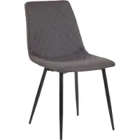 CLP Stoel Telde, bekleding van stof met metalen frame, donkergrijs