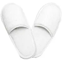 The One Towelling The One - Heren/Dames uni slippers, effen kleur, katoen LT5436 (maat 38 EU - 40 EU) (wit)