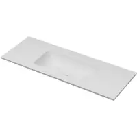Ink Aspekt Wastafel Porselein Midden Zonder Kraangat - 1200x450x15 mm - Mat Wit