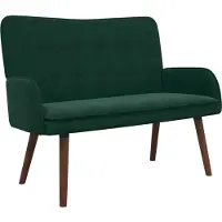 vidaXL 2-Zits Sofa Donkergroen 115 x 61 x 87 cm fluweel