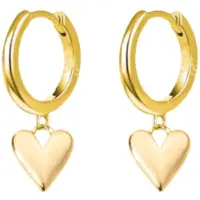 Charme Bijoux Oorringen - 14K goud plating -hartjes-