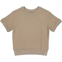 LEVV Little T-shirt taupe Bruin Meisjes Polyester Ronde hals Effen - maat 92
