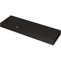 Ink Momento Wastafel Quartz Wasbak Links Zonder Kraangat - 1400x450x90 mm - Quartz Zwart