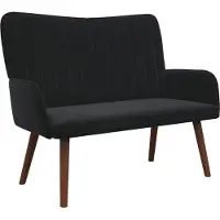 vidaXL 2-Zits Sofa Zwart 115 x 61 x 87 cm fluweel
