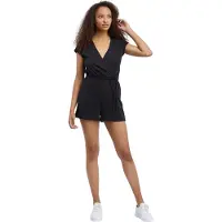 Ragwear Korte jumpsuit SHARNA Uitsnijding met wikkelingseffect en taillekoord