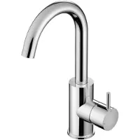 Hotbath Cobber - Wastafelmengkraan - zonder Waste - met Draaibare Uitloop - Chroom - Opbouw - Chroom