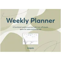 Brepols weekplanner ongedateerd lichtgroen (56 vel) EN