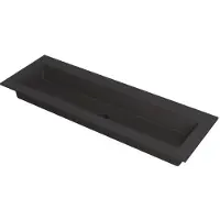 Ink Kraft Wastafel Enkele Bak Zonder Kraangat - 1400x450x10 mm - Quartz Zwart