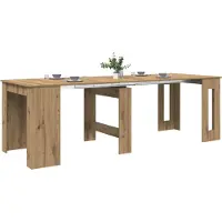 vidaXL Eettafel 240 x 85 x 75 cm Bewerkt hout Artisanaal eiken