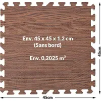 Monzana Vloerbescherming / puzzelmat 8-delig, bruine houten look