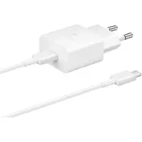 Samsung EP-T1510EWE + EP-DA705BWE: 15W reislader met USB-A en USB-C aansluiting. Transparant. One size