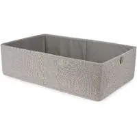 Compactor Opbergbox voor compacte spullen, Oxford-model, 36 x 56 x 16,5 cm, polyester, grijs-beige