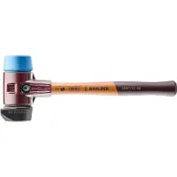 HALDER SIMPLEX schuifhamer, diameter 60 mm, zacht rubber/TPE, blau, met voet en behuizing van gietijzer